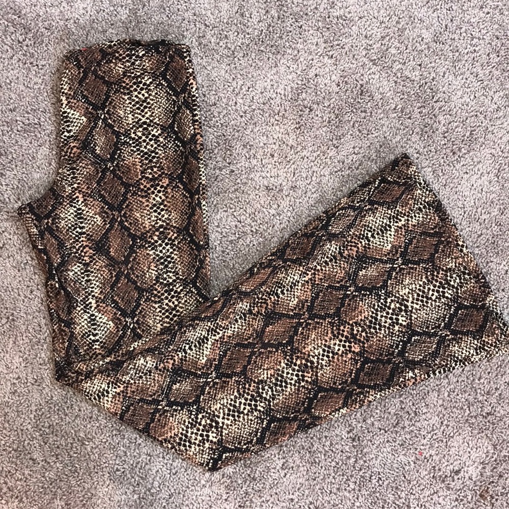 Snake Skin Flare Pants